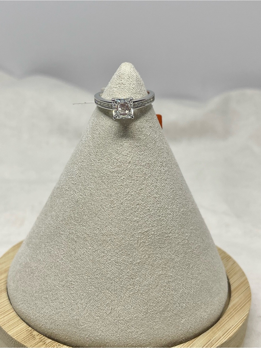 Princess-Cut Solitaire Ring in Silver